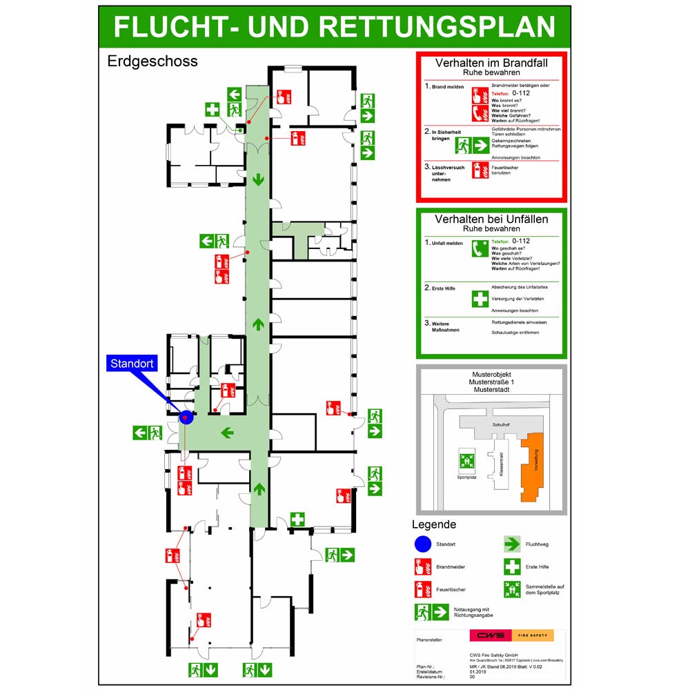 Fluchtplan-Fluchtwegplan-CWS Fire Safety