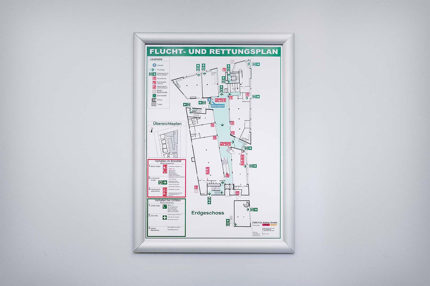 Rettungsplan-Rettungswegplan vom Profi-CWS Fire Safety