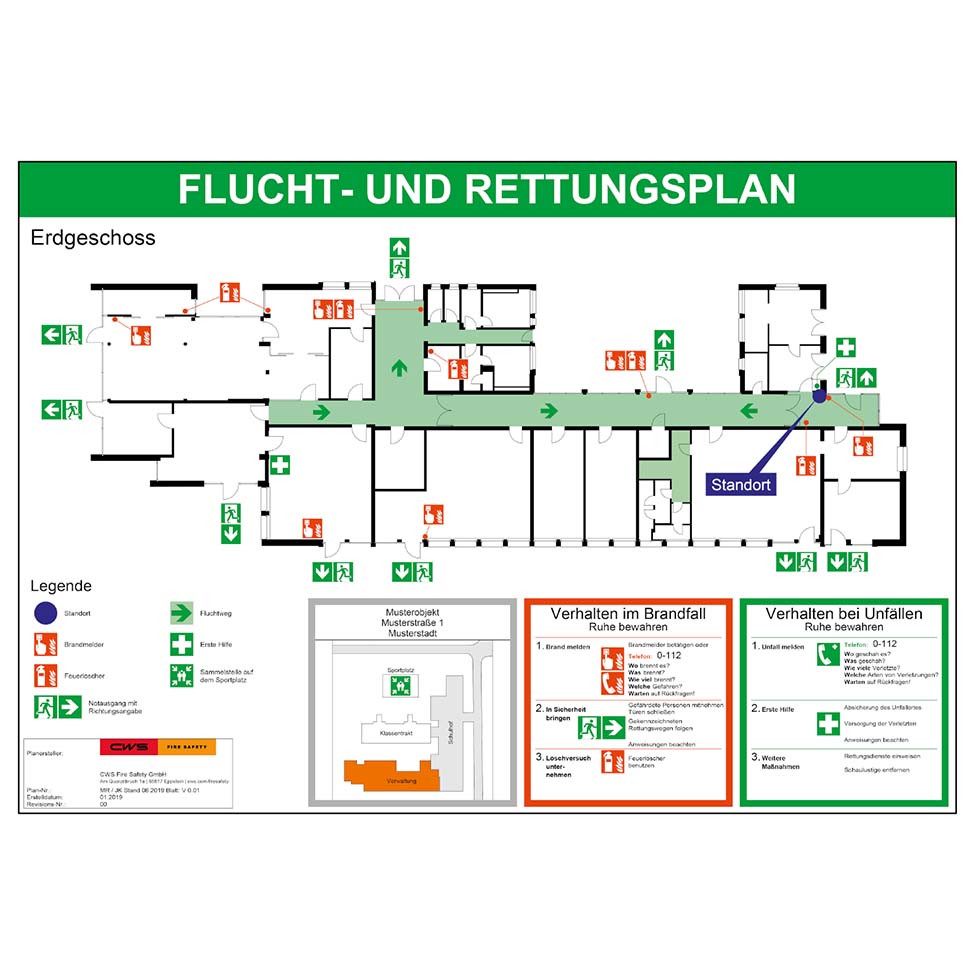 Was muss ein Fluchtwegeplan enthalten-CWS Fire Safety
